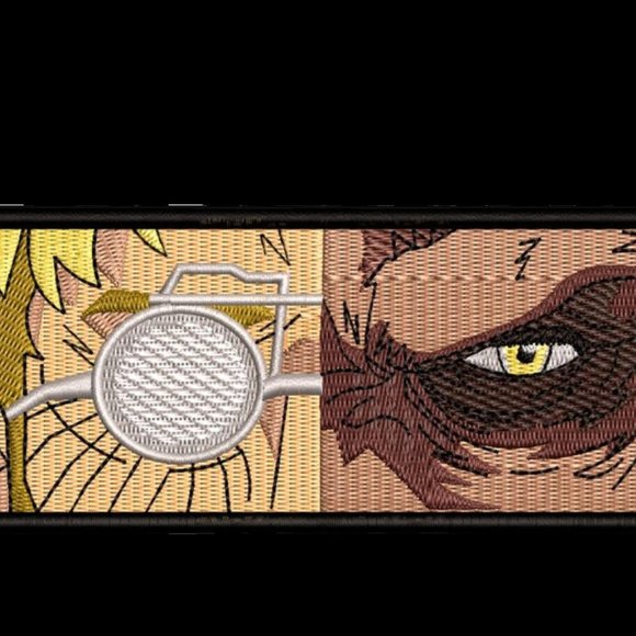 New- White&black Embroidered Zeke Yeager Beast anime box T-shirt - Picture 3 of 3